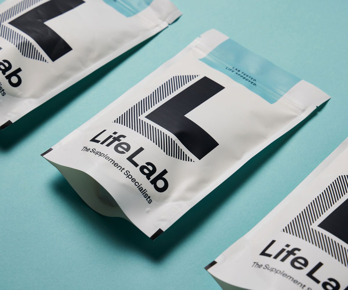 Pouches Lined Up on Turquoise background